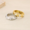 Fashionable and Sweet Single Row Diamond Studded Ring Stainless Steel Multi Style 18K Gold Plated Ring Jewelry Wholesale