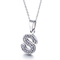 Sparkling Diamond Women's Necklace Featuring 26 English Letter Pendants