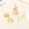 Smooth Geometric Irregular Opening Ring Electroplated with 18K Gold Stainless Steel Jewelry