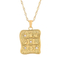 Irregular Pattern Square Necklace with Stars, Moon, Sun, and Entertainment Pendant Inlaid with Zircon Stainless Steel Necklace