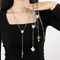 Stainless Steel Niche Design Cross Retro Beaded Necklace Clavicle Chain for Women