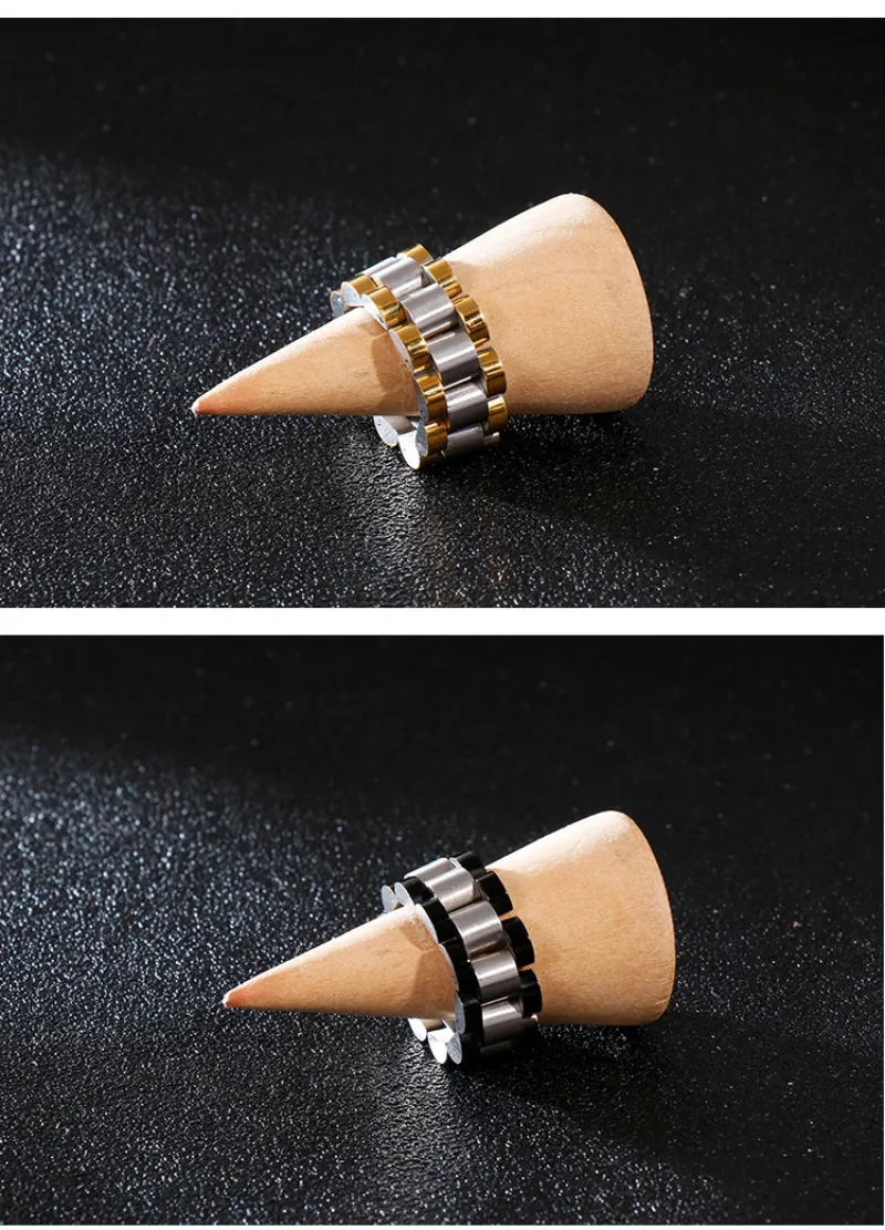 Factory Direct European New Watch Chain Stainless Steel Unisex Natural Stone Ring