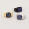 Natural Stone Lapis Lazuli Tiger Eye Black Onyx 18K Gold/Silver/Black Signet Ring