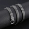 Stainless Steel Cast Double Snake Head Necklace Punk Style Jewelry