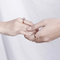 Elegant Korean Stainless Steel Wedding Zircon Rings for Couples