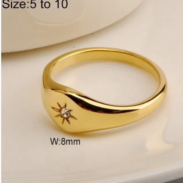 Chic Eight-Pointed Star Ring for Stylish Women's Accessories