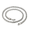 Simple and Domineering Hip-Hop Rock Style Fried Dough Twists Chain, Clavicle Trendy Stainless Steel Necklace for Men and Women Couple