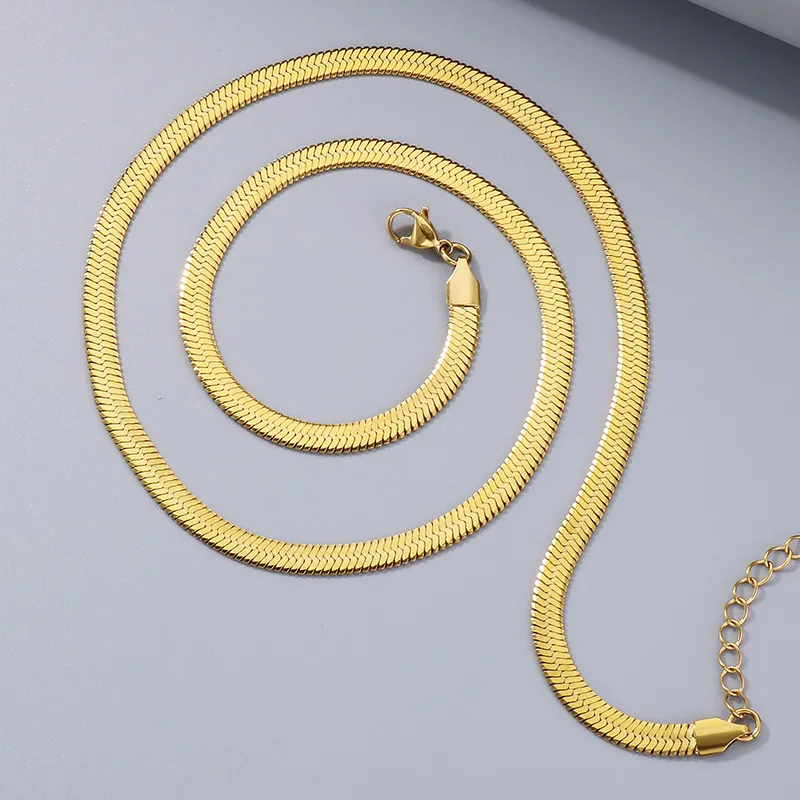 Women's Stainless Steel Blade Chain Necklace Extender 2/3/4/5mm Interior Chain Jewelry Wholesale