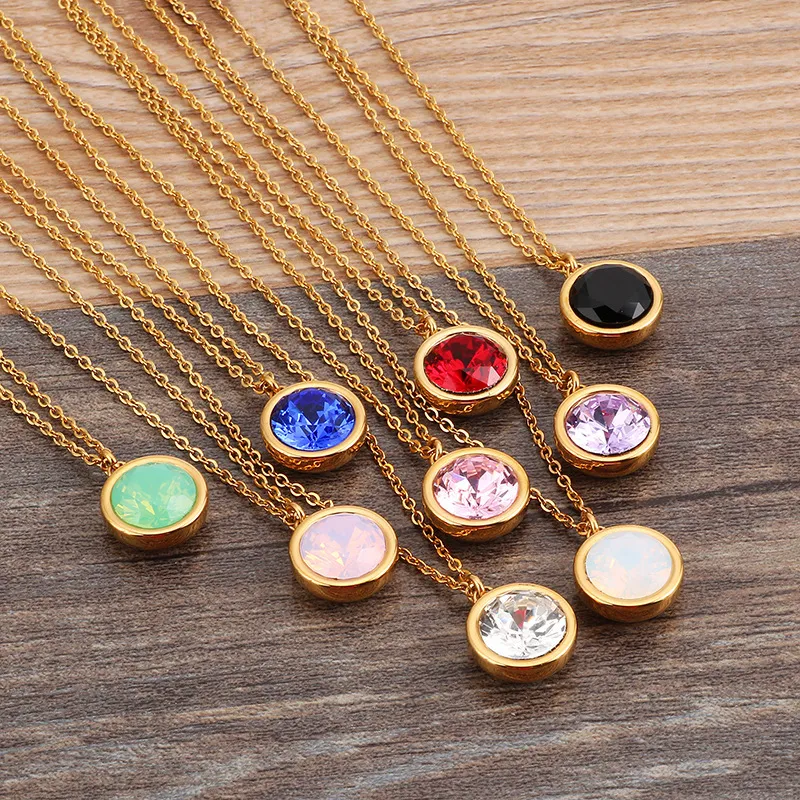 Sweet 18K Gold Plated Clavicle Chain Jewelry Wholesale Round Evil Eye Women's Necklace