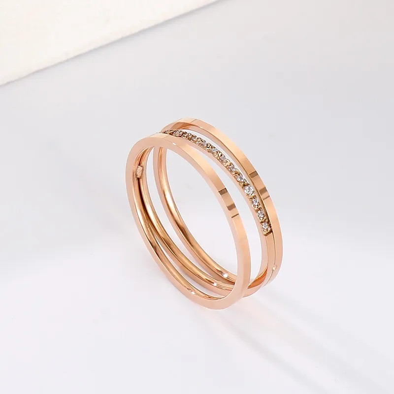 Creative Rose Gold Plated CNC Ring for Modern Jewelry Lovers