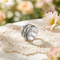 Fashion Entwined Multi-Band Shiny Zircon Ring Stainless Steel Vintage Oversized Wide Ring
