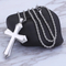 Fashion Stainless Steel Unisex Simple Religious Necklace Cross Jewelry Pendant