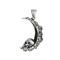 Gothic Style Dark Crescent Rose Pendant Punk Retro Personality Skull Moon Stainless Steel Men's Pendant