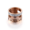 Personality Roman Numeral Diamond-Embedded Stainless Steel Ring Men Women Wholesale