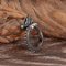 Vintage Ethnic Dragon Jewelry Wholesale: Stainless Steel Imposing Dragon Head Ring, European and American Men's Open-End Finger Ring