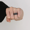 Creative Fashion Polished Niche Retro Tapped Surface Stainless Steel Men's Ring