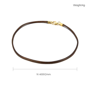 Simple and Fashionable Men's and Women's Leather Rope Single Chain with 450mm Leather Necklace Wholesale