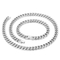 Electroplating Multi-Color Four Sided Ground Whip Chain Necklace Stainless Steel Men's Jewelry