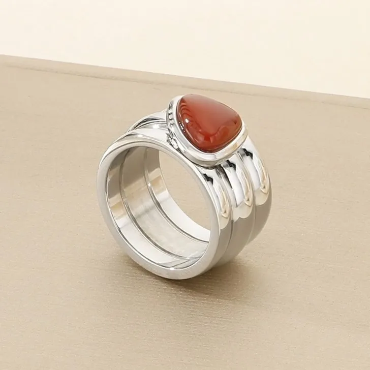 Stunning Teardrop Diamond Ring with Luxurious 18K Gold Plating