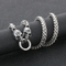 Vintage and Personalized DIY Zodiac Snake Jewelry, Punk Style, Aged Double Dragon Head Ghost Dragon Bone Chain Stainless Steel Men's Necklace