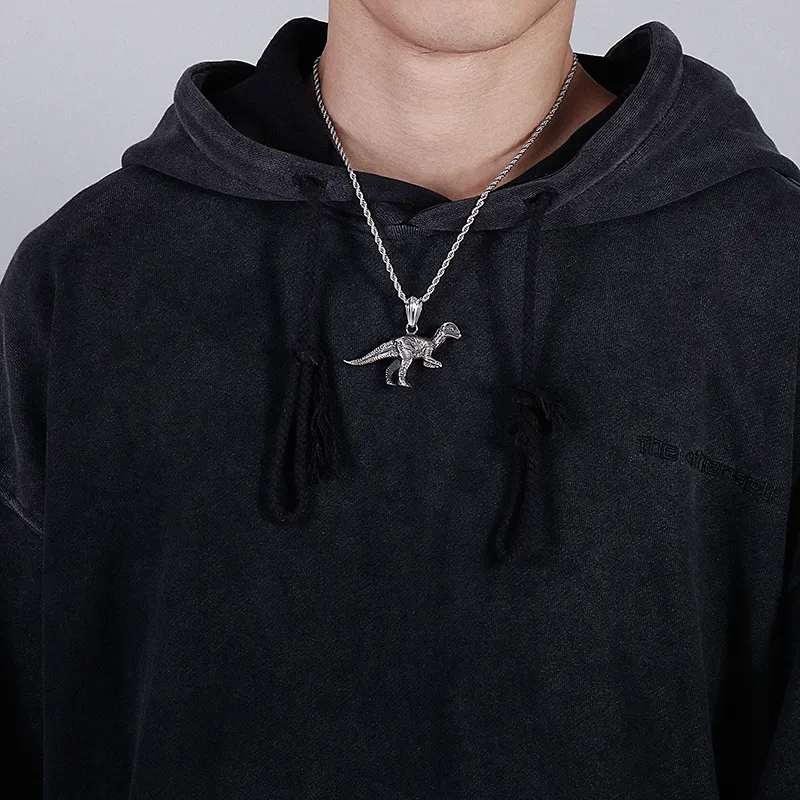 Retro Fashion Animal Jewelry Punk Dinosaur Men's Stainless Steel Pendant