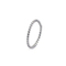 Elegant Openning Beaded Stainless Steel Ring with Water Ripple Design