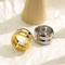 Retro Double-Circle Smooth Minimalist High-End Stainless Steel Ring for Women