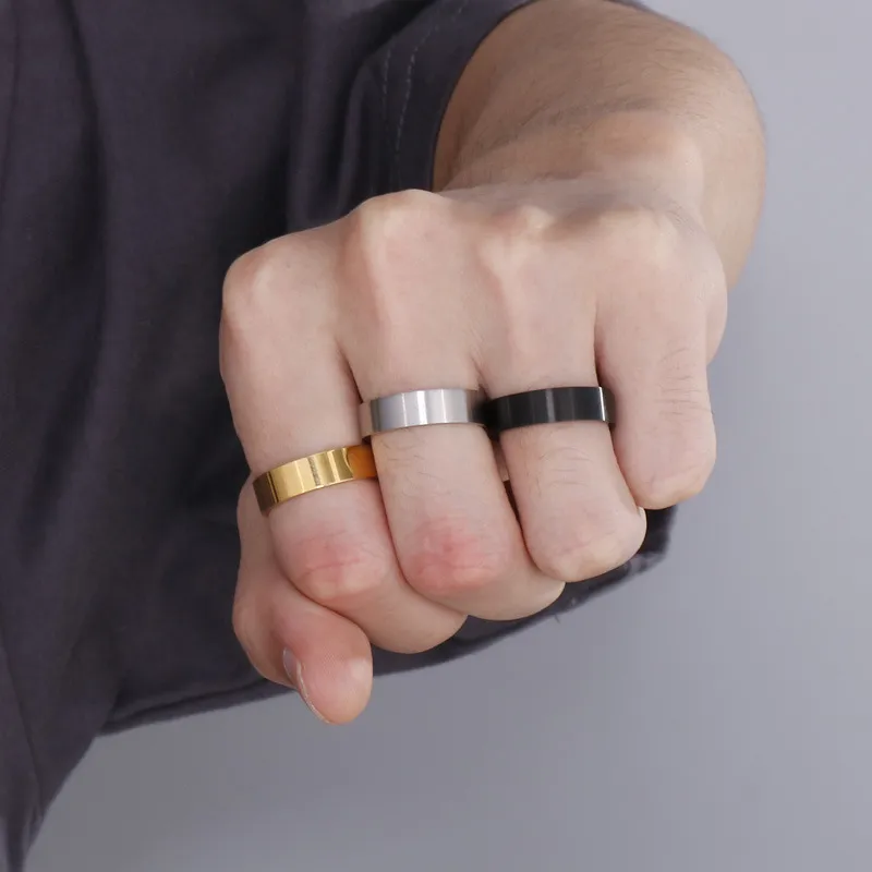 Stainless Steel Jewelry Simple Smooth Ring Suitable for Daily Wear