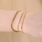 Stainless Steel Round Snake Chain Bracelet, Simple Jewelry Suitable for Daily Wear