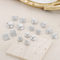 High-End Embossed Stainless Steel Earrings with Gold Accents