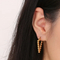Fashion Geometric Beaded Earrings 18K Gold-Plated Smooth Surface Ear Buckles Minimalist Wholesale