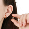 Fashionable Stainless Steel Rhinestone Earrings for Women's Jewelry Suitable for Daily Wear