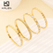 18K Gold-Plated Stainless Steel Gold Bracelet Diamond-Encrusted Bangle for Women