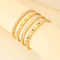 European and American Popular Fashion High-End Starry Stainless Steel Bracelet for Women 18K Gold Plated Bangles
