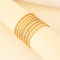 Stylish and Minimalist Stainless Steel Zircon Round Buckle Gold Bracelet Bangles