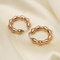 Fashion Stainless Steel U-Shaped Bamboo Hollow Earrings Personalized 18K Vacuum Gold-Plated Earrings