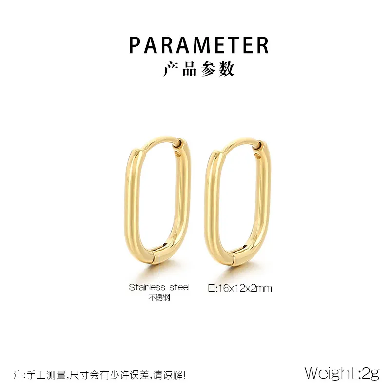 Stainless Steel Fashion Jewelry U-Shaped Earrings Suitable for Daily Wear