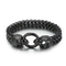 Wholesale Stainless Steel Creative Double Row Keel Chain Ghost Head Lion Head Round Buckle Men's Domineering Bracelet