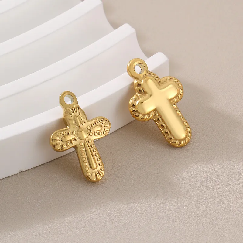 DIY Jewelry Fashion Accessories Simple Smooth Cross Pendant