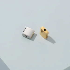 DIY Stainless Steel Geometric Square Bead Material Bracelet Hardware Accessories