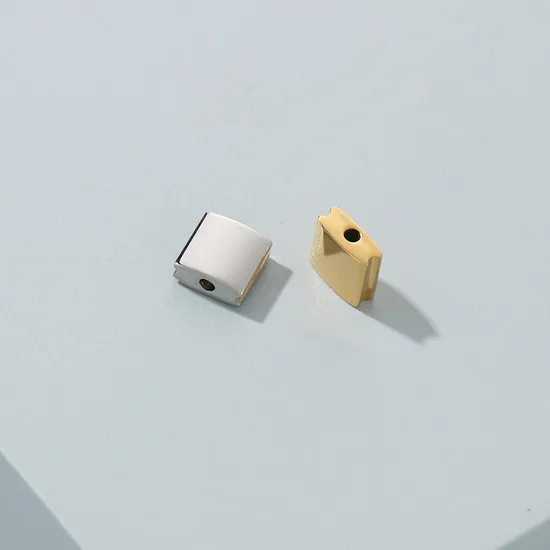 DIY Stainless Steel Geometric Square Bead Material Bracelet Hardware Accessories