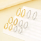 Korean Elegant Rhombus Stainless Steel Hoop Huggie Earrings Minimalist Unisex Jewelry