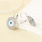 European Evil Eye Rhinestone Stainless Steel Earrings Light Luxury Daily Jewelry Women