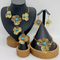 Retro Hollow Floral Core Flower Jewelry Set Tassel Stainless Steel 4-Piece Jewelry Set