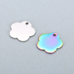 Stainless Steel Flower Shaped Pendant Can Be Used for DIY Jewelry Making Accessories