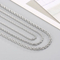 Minimalist Style Trendy Thick and Thin Clavicle Chain Accessories, Rock and Hip-Hop Steel Color Stainless Steel Fried Dough Twists Necklace for Men and Women