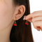 Stainless Steel Strawberry Cherry Shaped Earrings Suitable for Daily Wear as Women's Jewelry