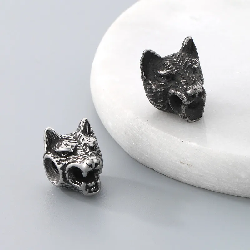 Stainless Steel Jewelry Wolf Lion Dragon Head Charm Bracelets Accessories