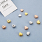Stainless Steel Heart-Shaped Diamond Studded DIY Jewelry Accessories