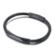 Trendy Men's Stainless Steel Polished Geometric Curved Plate with Engraved Logo Circular Ring Snake Bone Bracelet